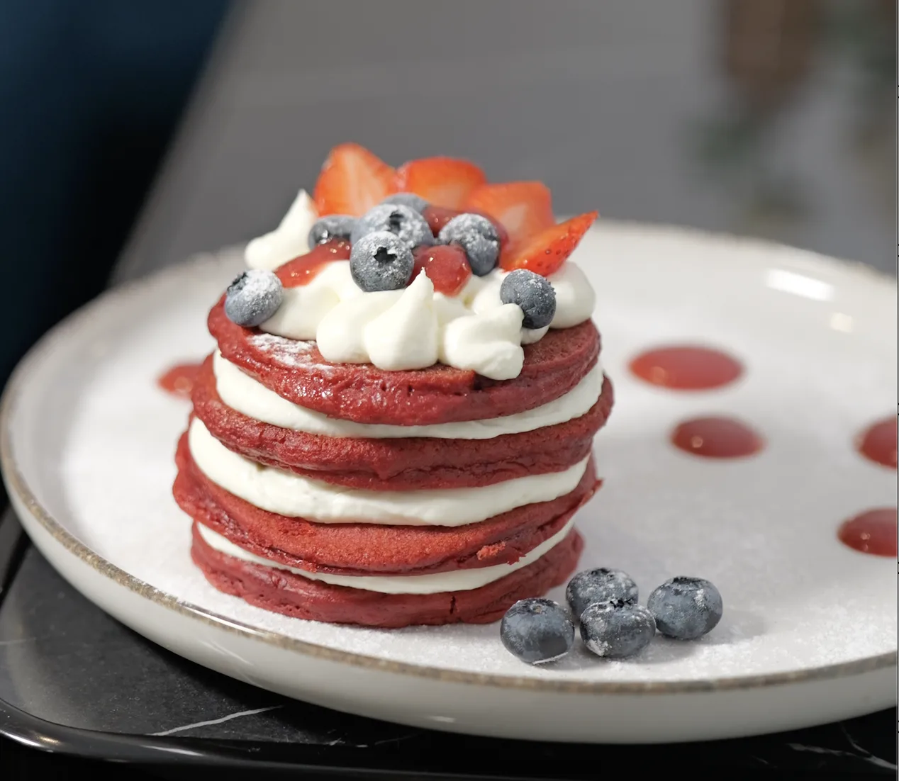 Red Velvet Pancakes